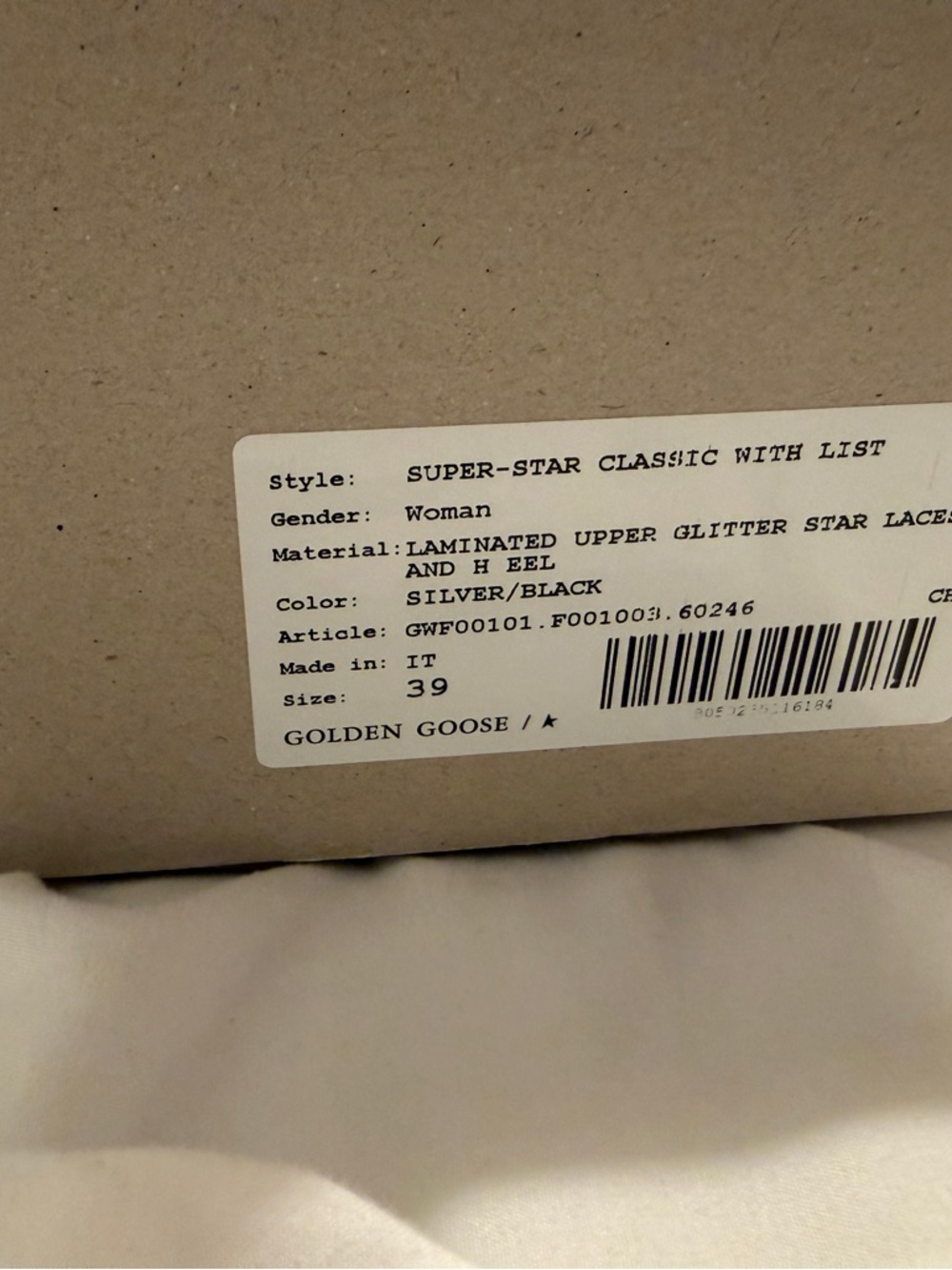 Golden Goose Silver & Black Glitter Star Sneakers - Picture 5 of 6